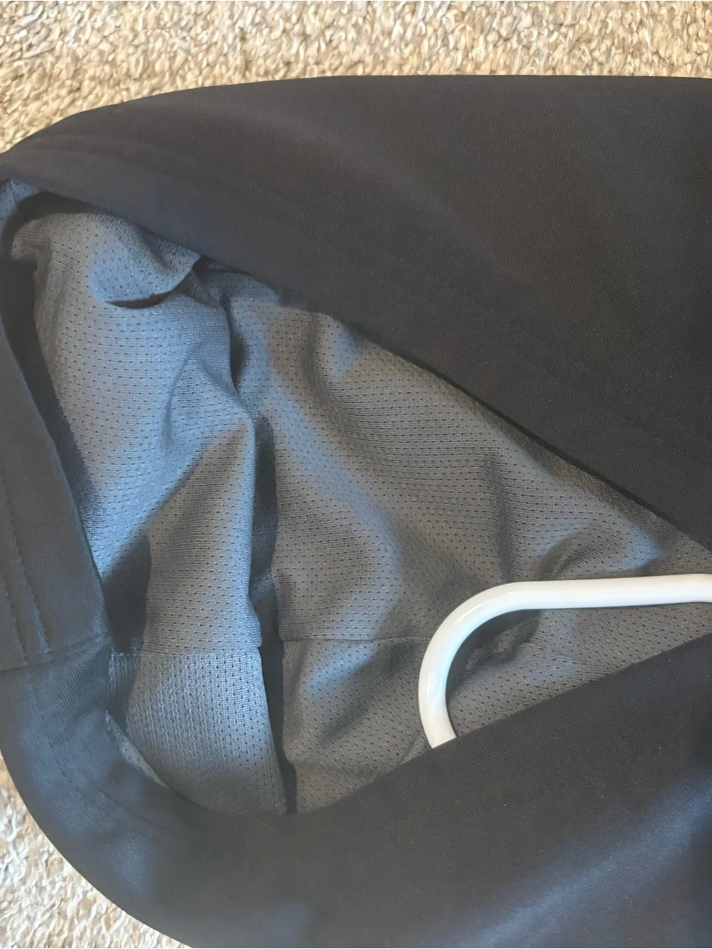 Nike Black Crewneck Hoodie with White Swoosh